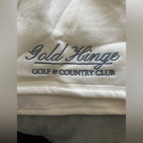 Gold Hinge White and Blue Sweatshirt and Shorts Set - Picture 5 of 7